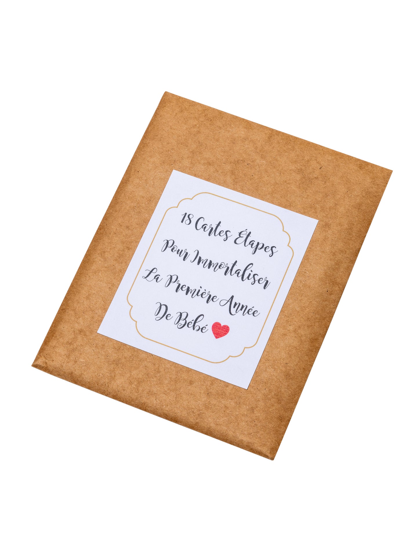 18 aranyozott elsőéves mérföldkő kártya, 14 x 19 cm babának
