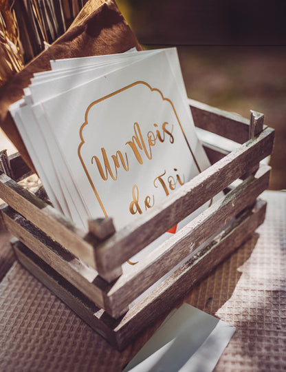 18 aranyozott elsőéves mérföldkő kártya, 14 x 19 cm babának