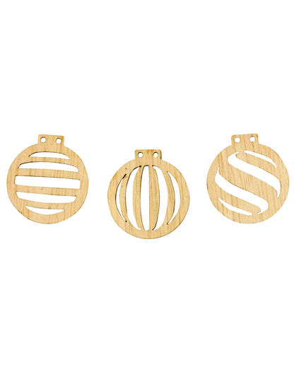 18 darab áttört fa konfetti karácsonyi gömbök 2,5 x 2,3 cm 