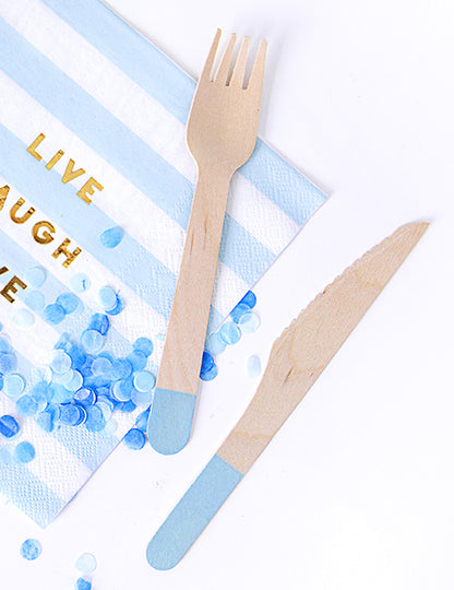 18 égkék fa teríték 16 cm, parti házvezetőnő