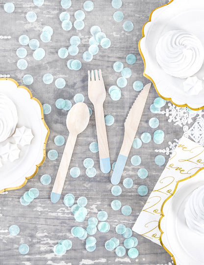 18 égkék fa teríték 16 cm, parti házvezetőnő