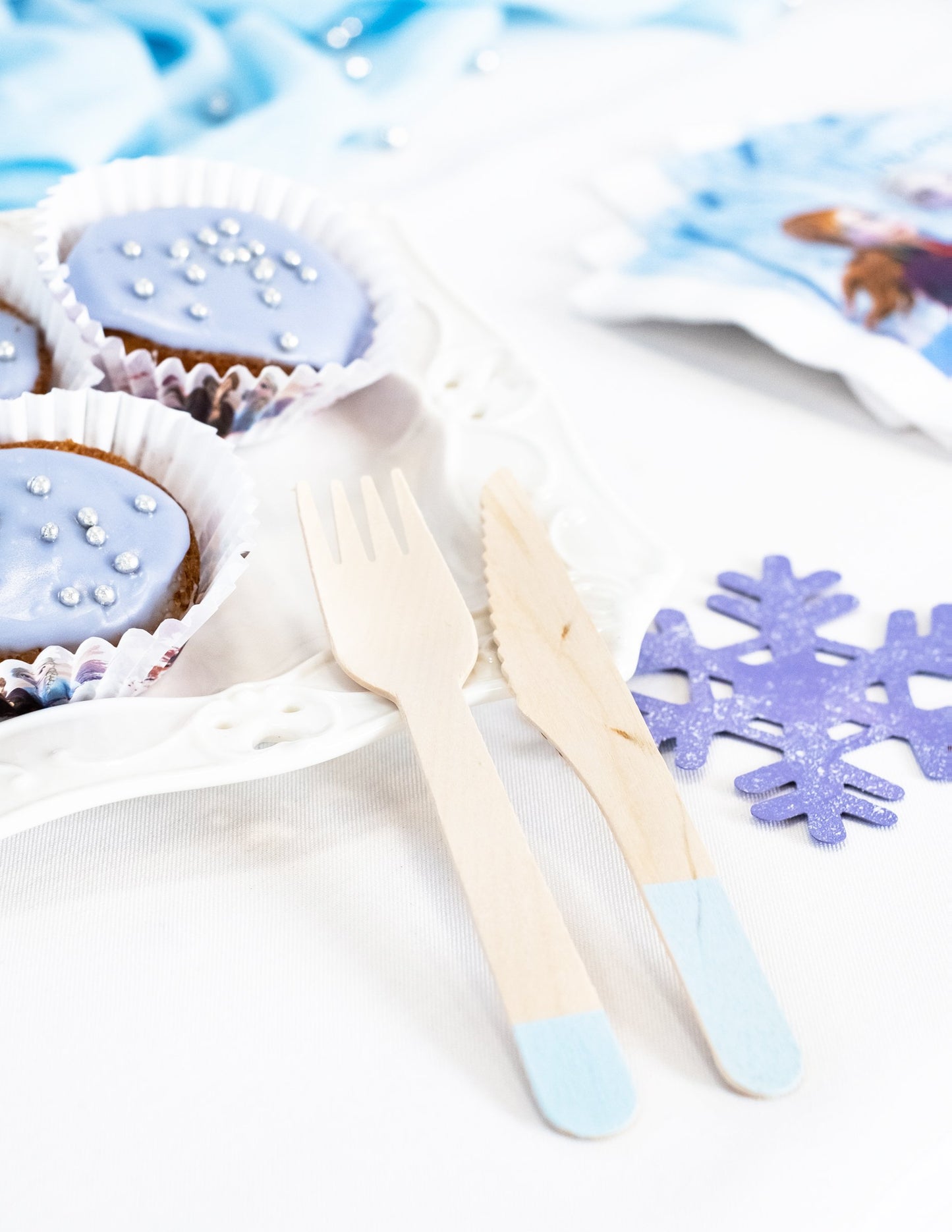 18 égkék fa teríték 16 cm, parti házvezetőnő