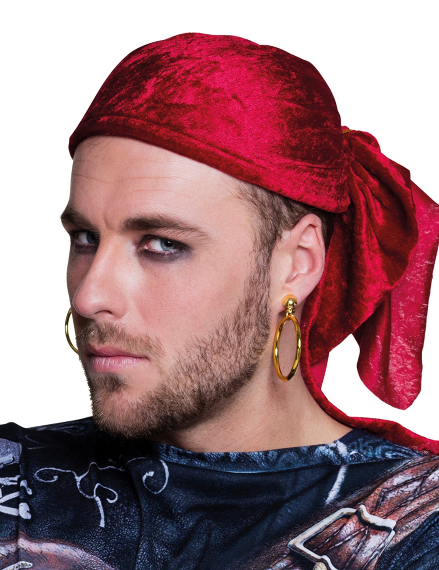 Vue de profil des boucles d'oreilles pirate pour adulte