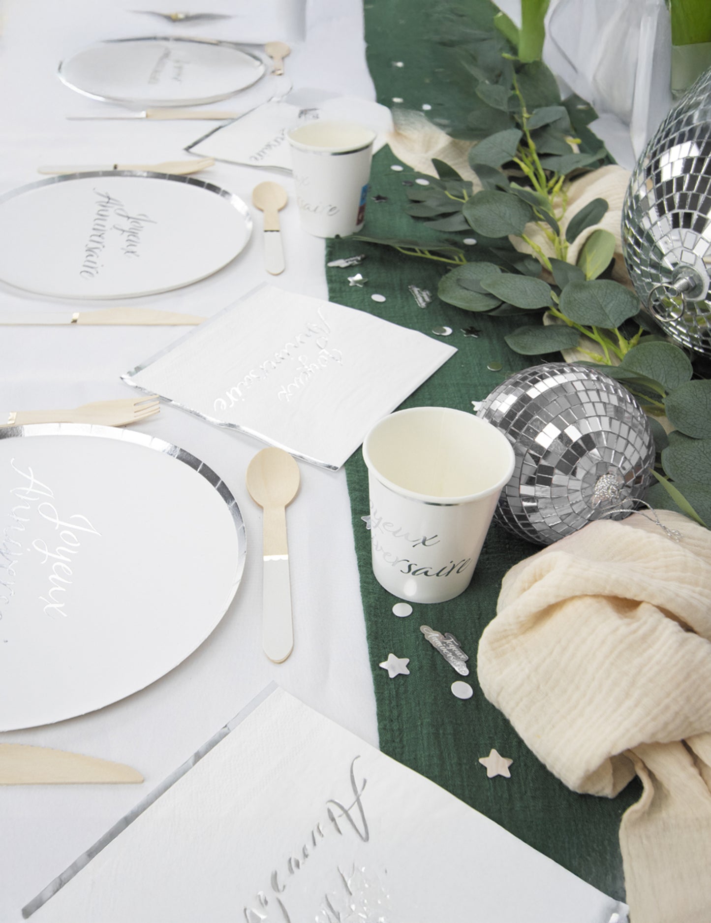 2 db rozéarany diszkógömb 10 cm