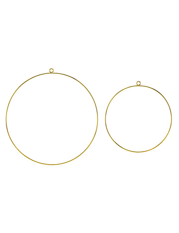 2 arany kör 20 és 28 cm