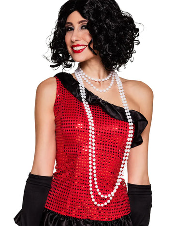 2 női fehér gyöngy nyaklánc