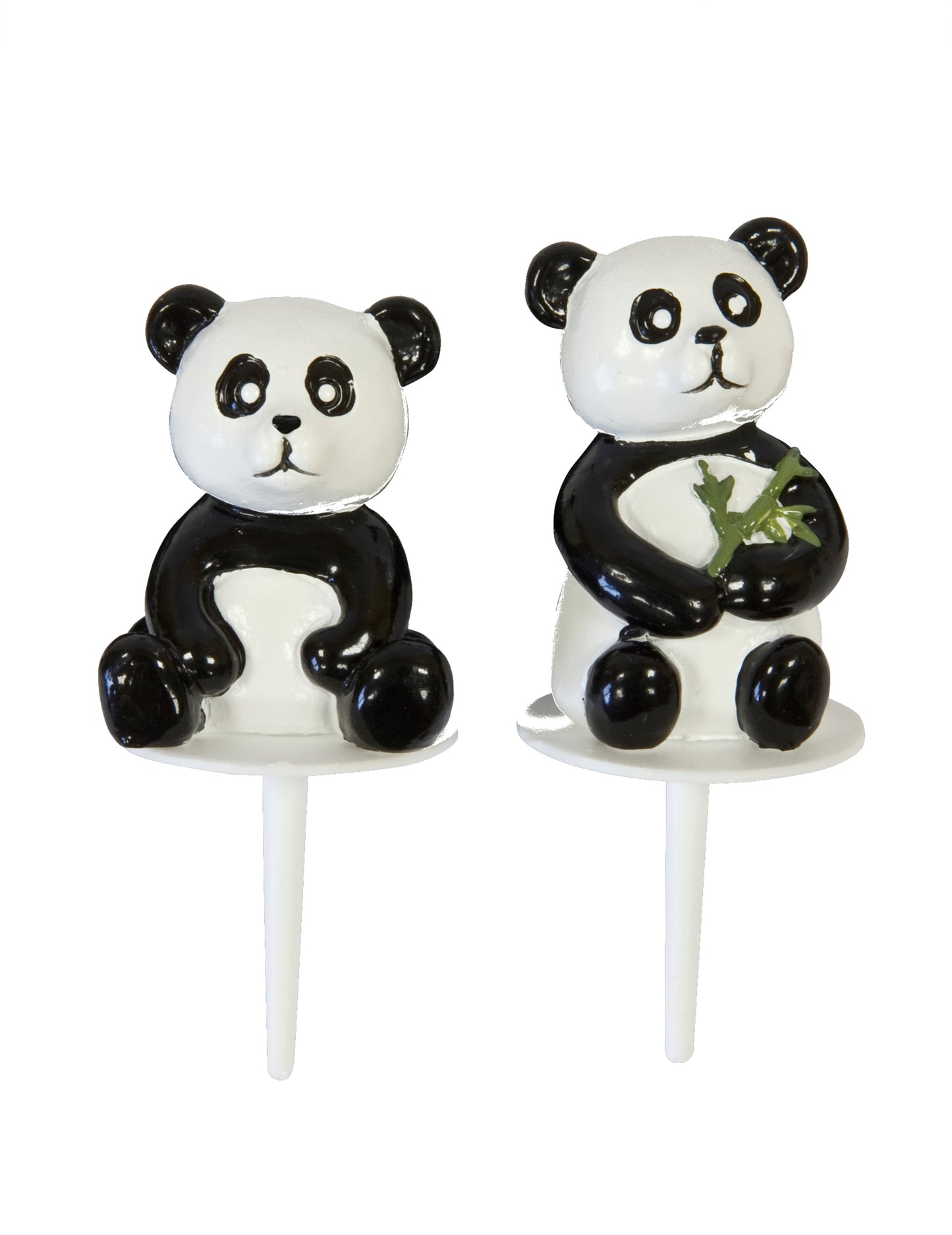 2 db gyantából készült pandafigura 7 cm tortához