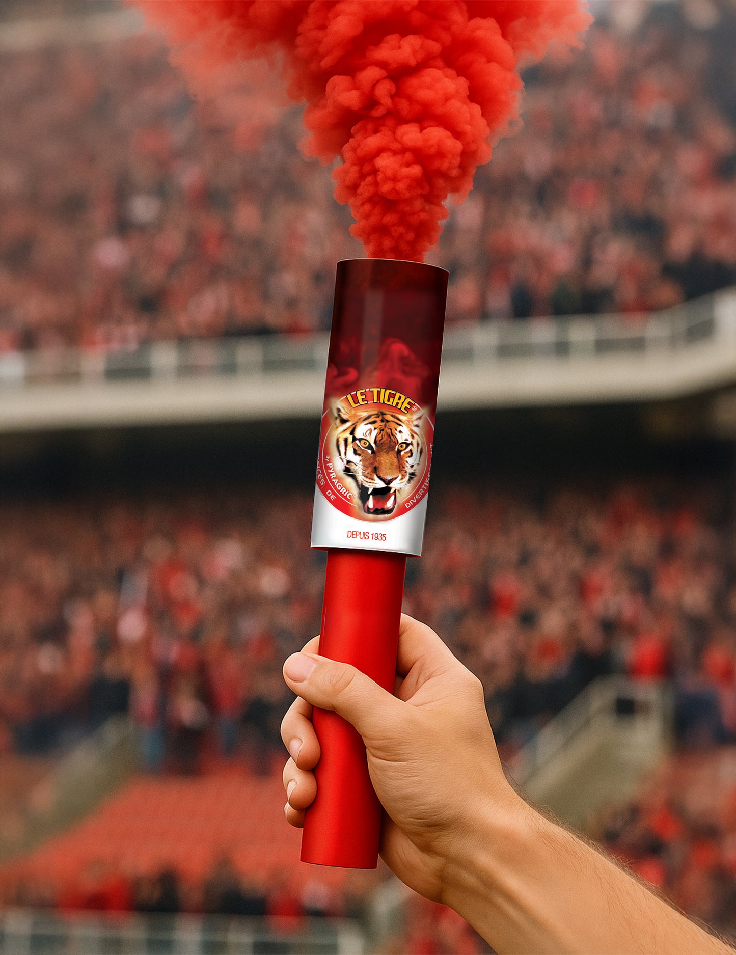 2 piros kézi füstgránát, 45 másodperc