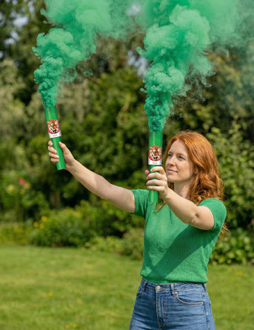 2 fumigènes à main pour adulte verts 45 secondes