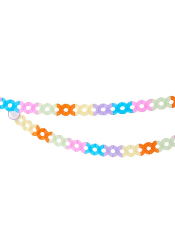 Guirlandes en papier multicolores pour fête en forme d'anneaux