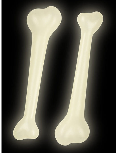 Effet lumineux dans l'obscurité du lot de 2 os phosphorescents