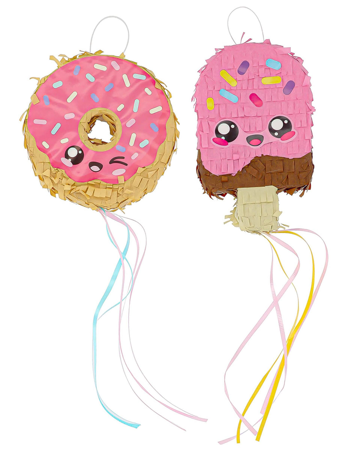 2 db mini kawaii party piñata – fánk és fagylalt