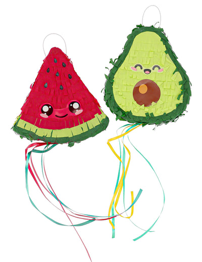 2 mini kawaii parti pinata görögdinnye és avokádó