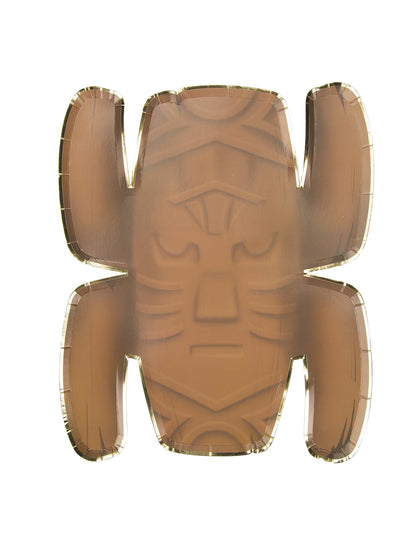 Plateaux totem aventurier marron et doré