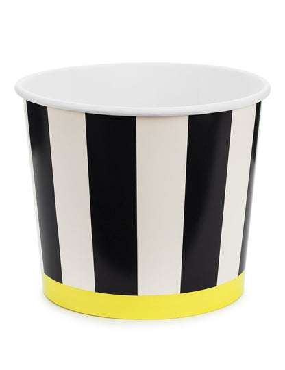 2 fekete-fehér csíkos kartondoboz 14 cm