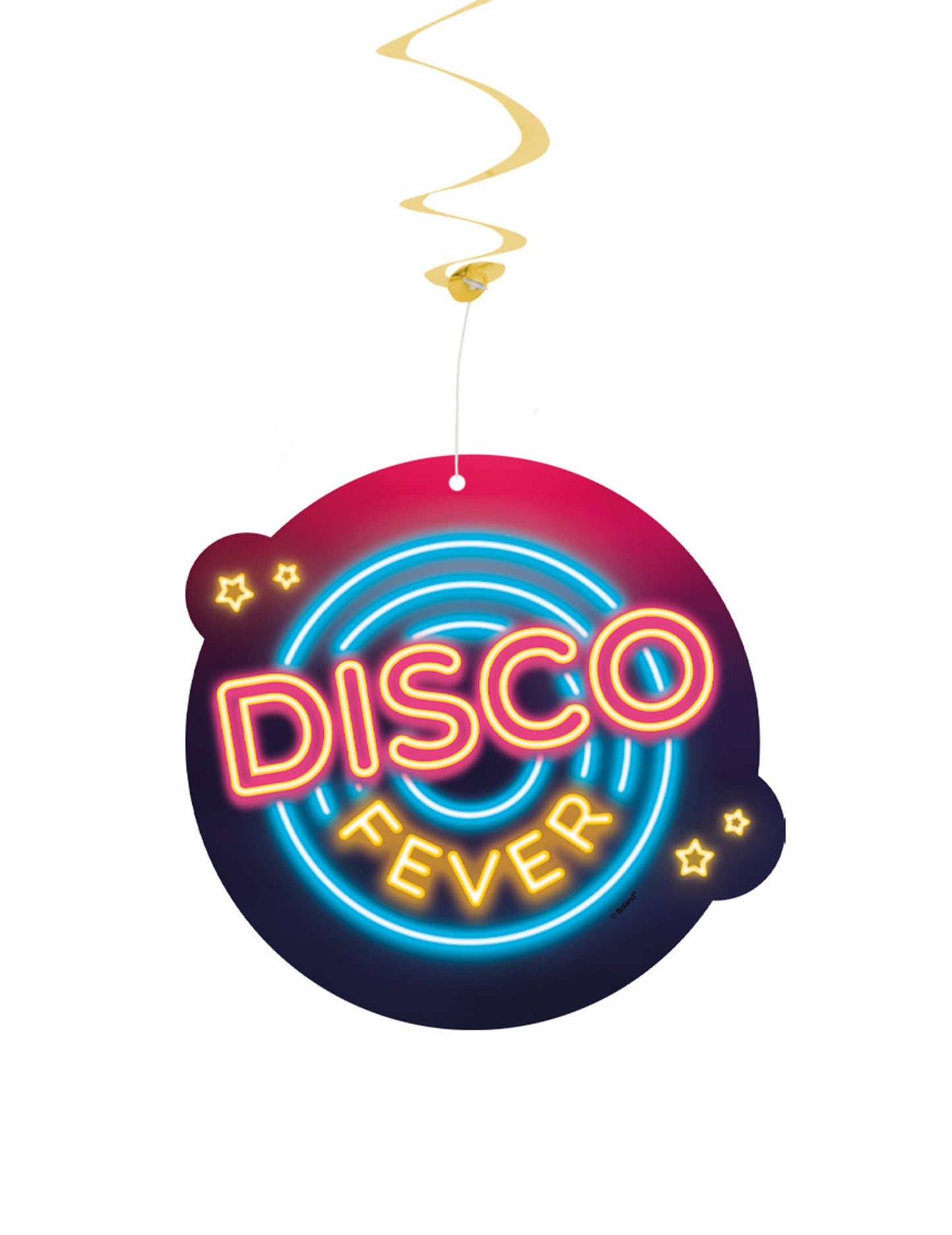 2 Suspensions spirales disco fever 85 cm dorées