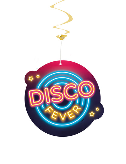 2 Suspensions spirales disco fever 85 cm dorées