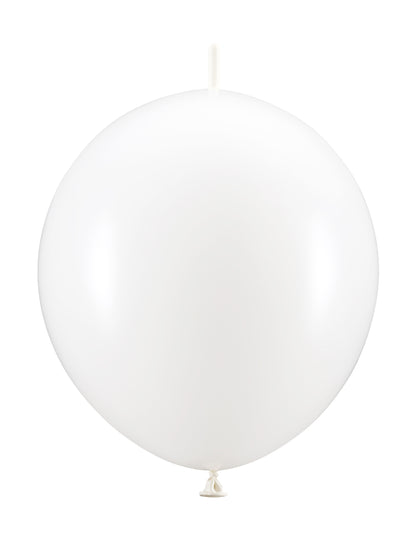 20 fehér összeköthető lufi 28 cm 