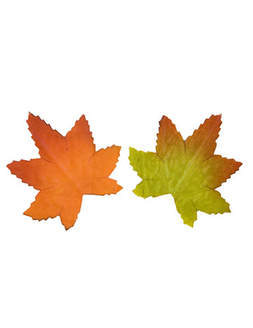 20 Őszi Levelek 5.5 cm sárga, zöld és narancssárga