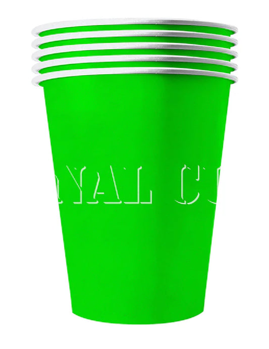 20 gobelets américains en carton recyclable verts