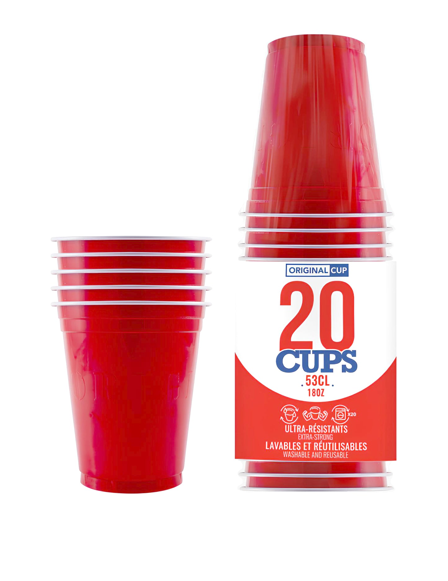 20 amerikai piros csésze 53cl