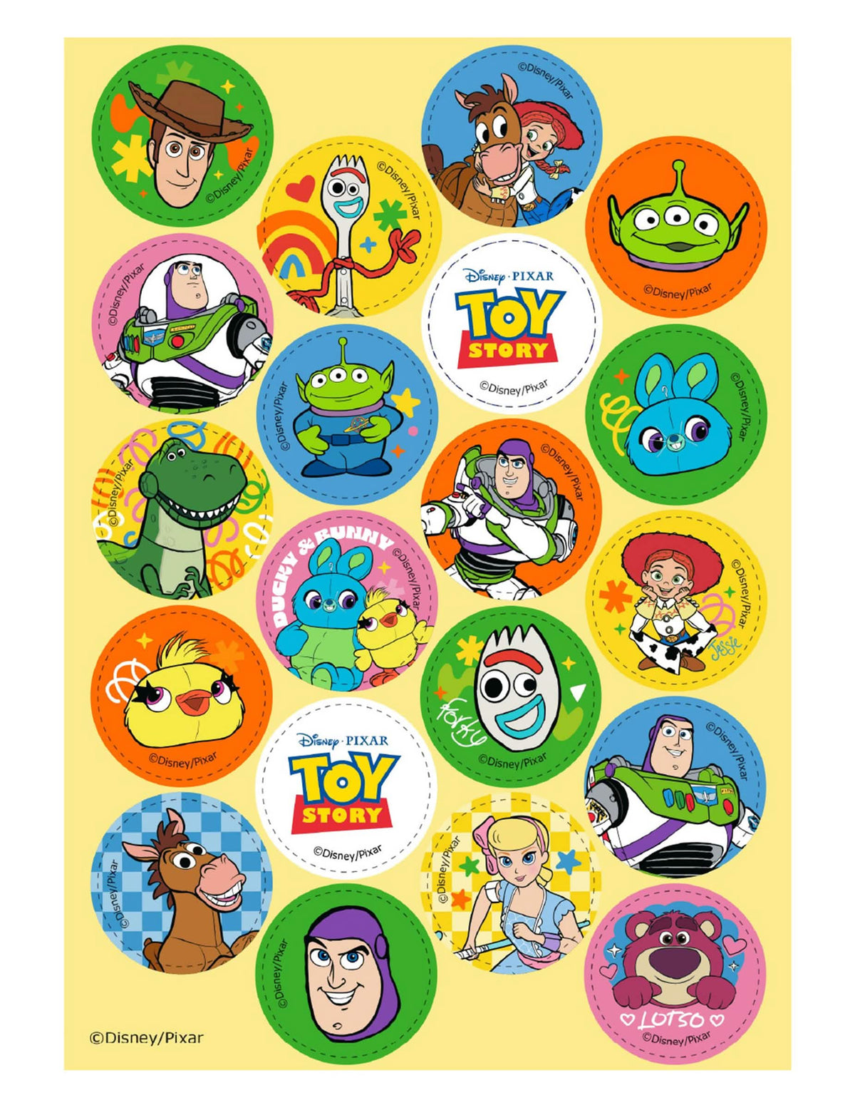 20 db Toy Story™ mini ostyakorong 3,4 cm