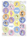 20 mini ehető ostyakorong Bluey és Bingo™ 3,4 cm