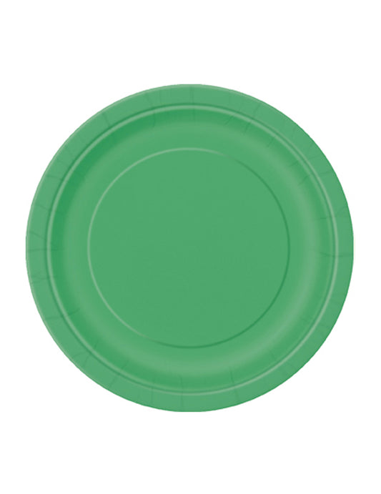 Assiettes en carton pour fête vert émeraude