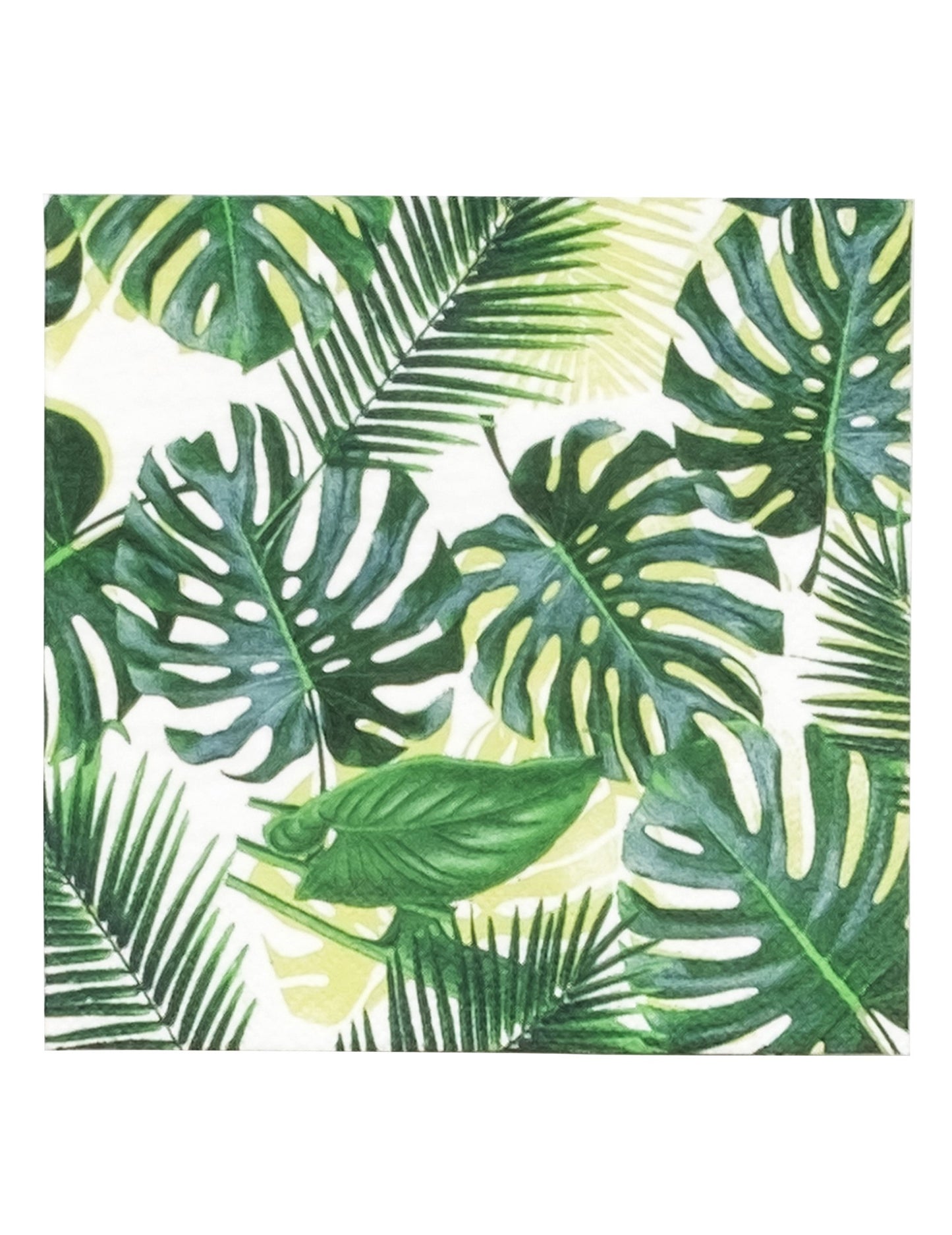 20 db kis trópusi zöld papírszalvéta 25 x 25 cm