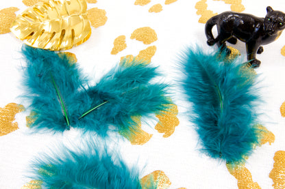 20 türkiz dísztoll 10 cm elegáns és könnyű