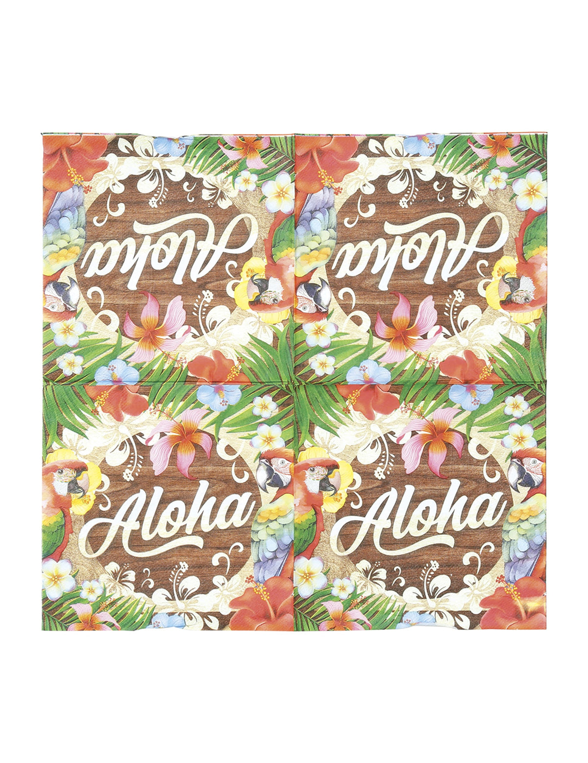 Vue dépliée des serviettes Aloha Hawaï