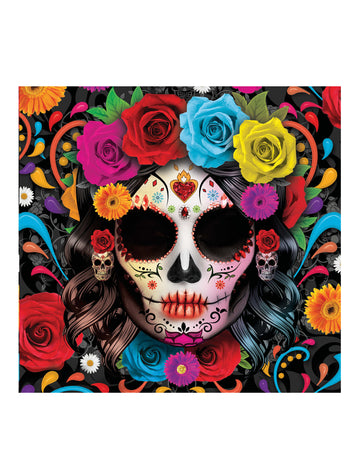 12 Catrina Dia de los Muertos szalvéták 16 x 16 cm
