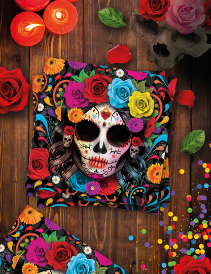 12 Catrina Dia de los Muertos szalvéták 16 x 16 cm
