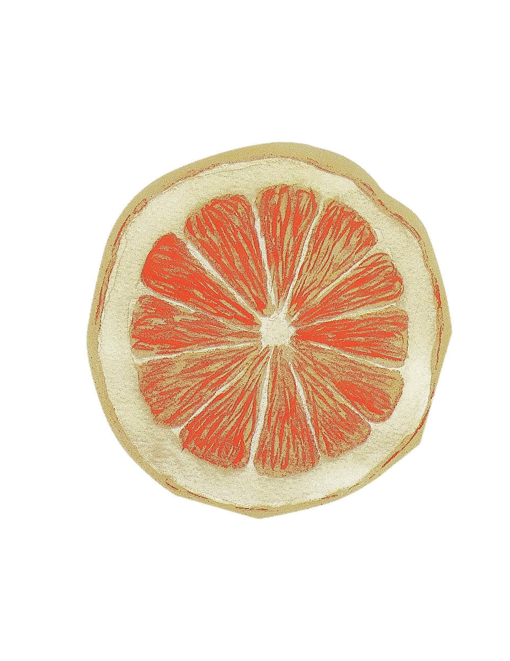 narancssárga citrus koktél szalvéták szelet alakú bulihoz