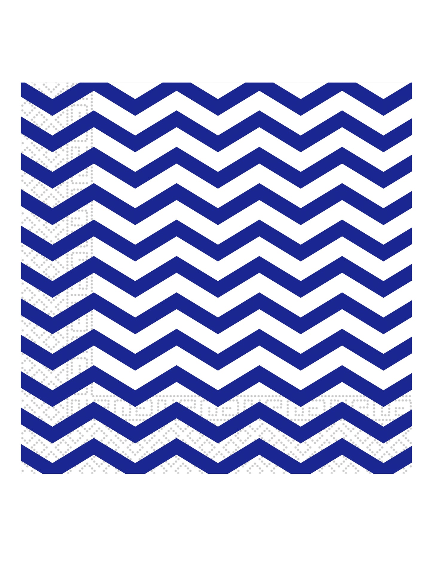 20 Royal Blue Paper törülköző Chevron 33 x 33 cm