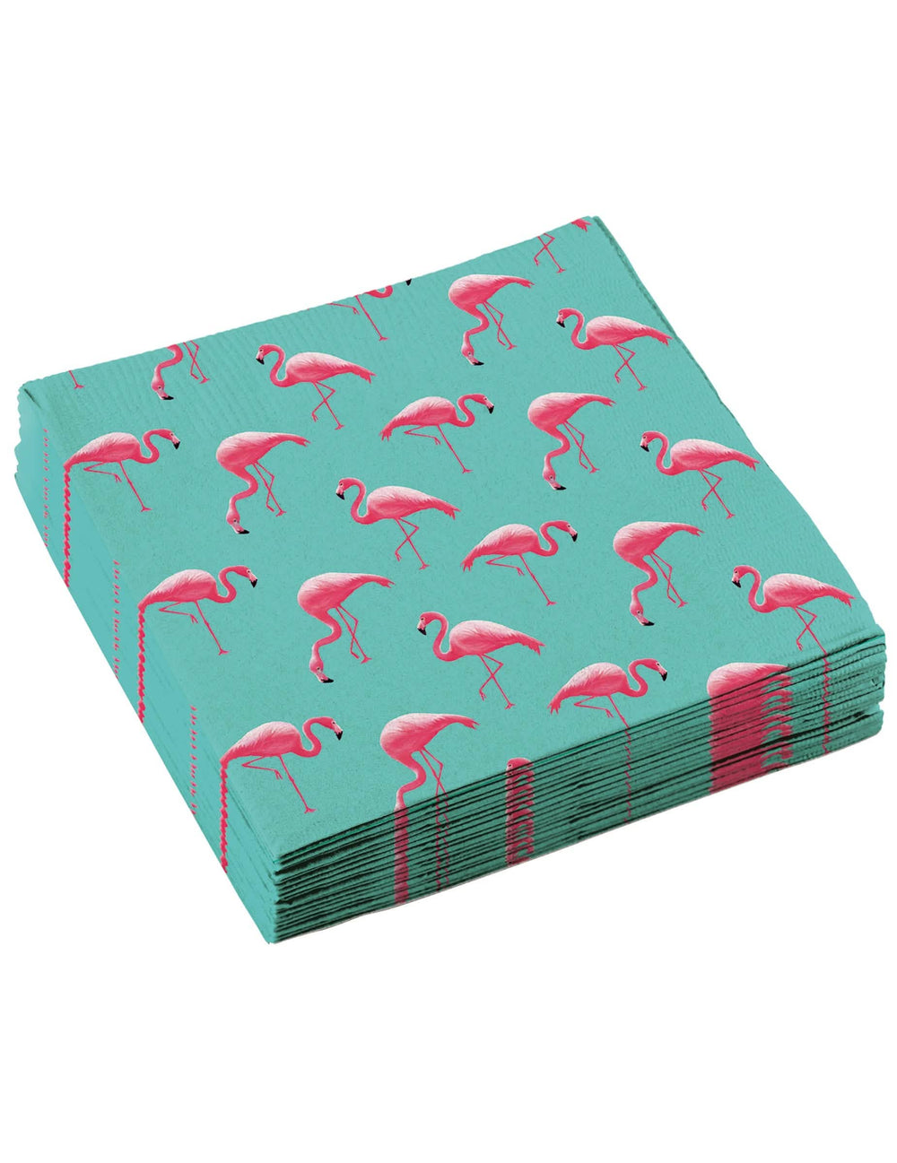papírszalvéták flamingo paradise türkiz színű, rózsaszín flamingó mintás bulira