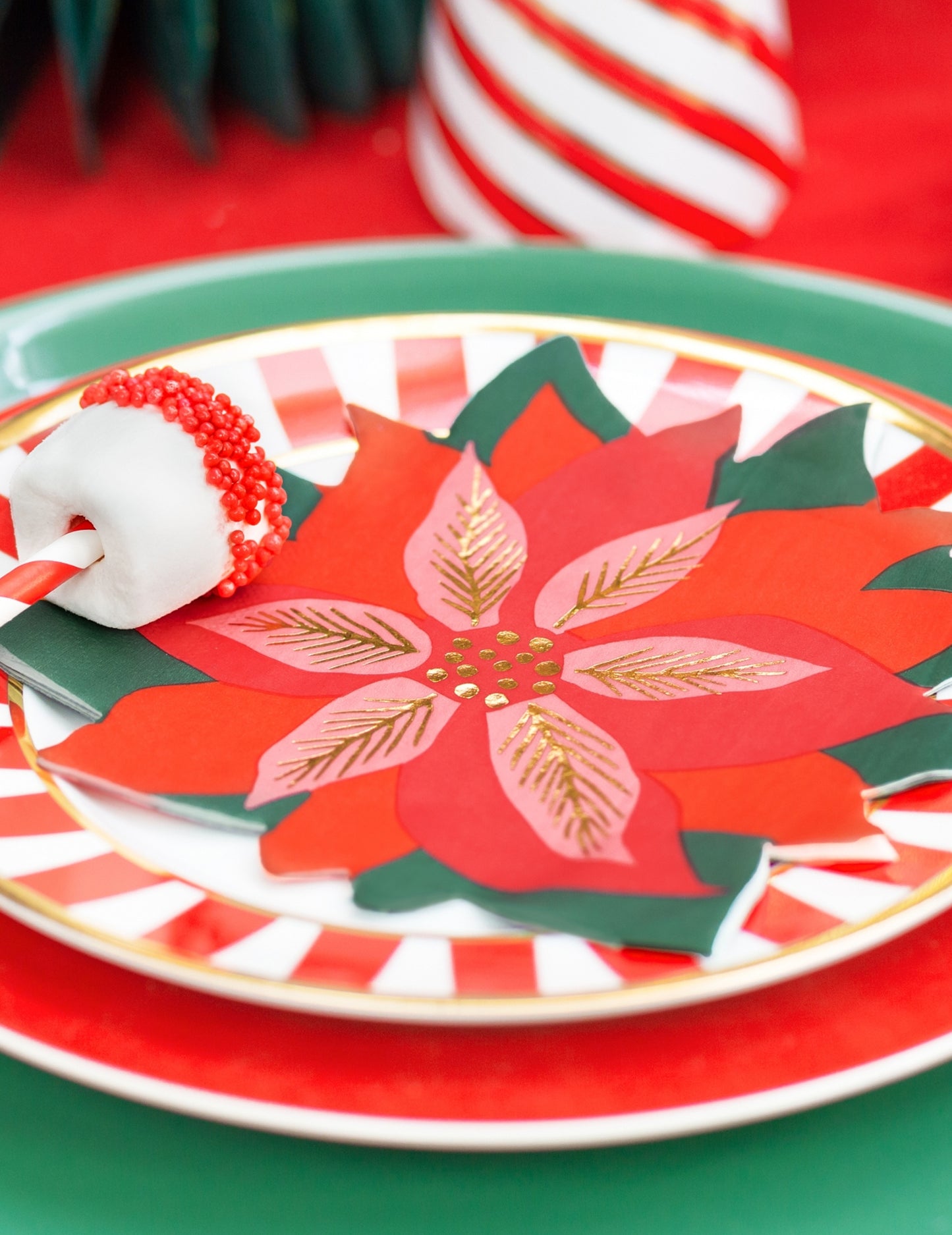 20 db karácsonyi virágmintás papírszalvéta, 15,5 x 14,5 cm cm