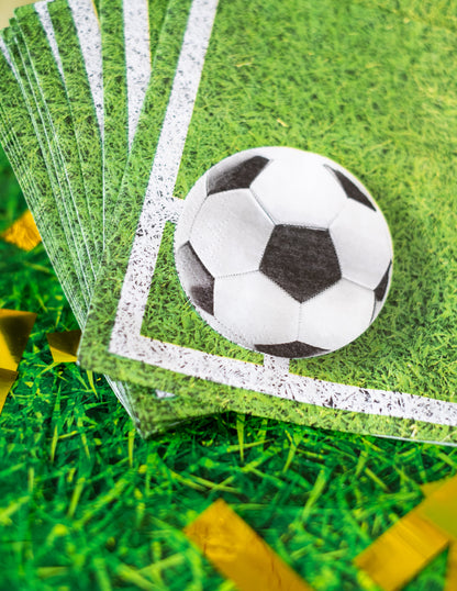 20 db focis party papírszalvéta 33 x 33 cm focipálya mintával 