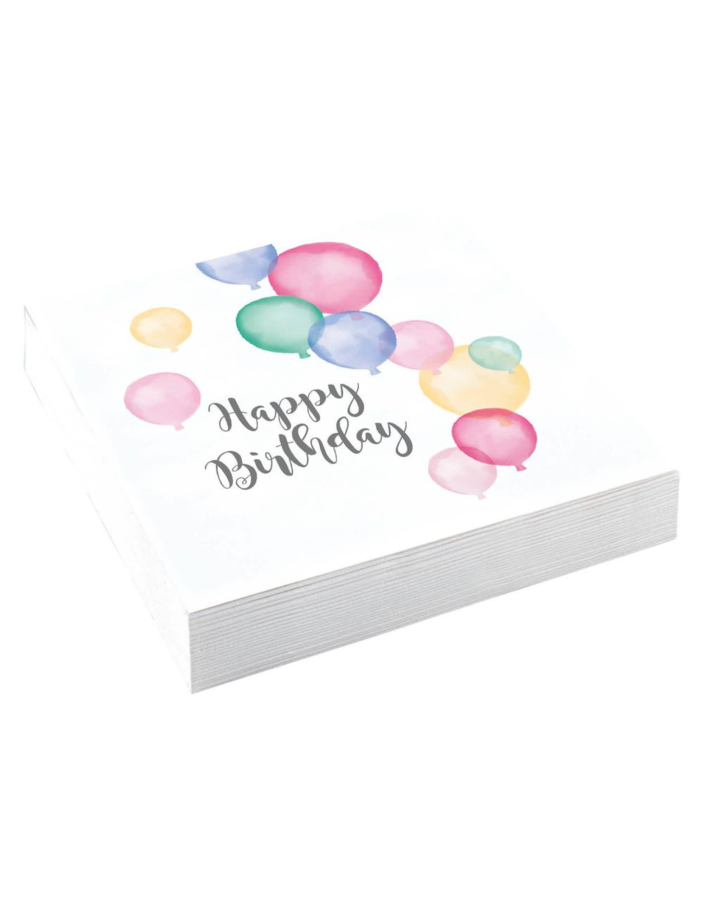 papírszalvéták Happy Birthday lufik születésnapra pasztell