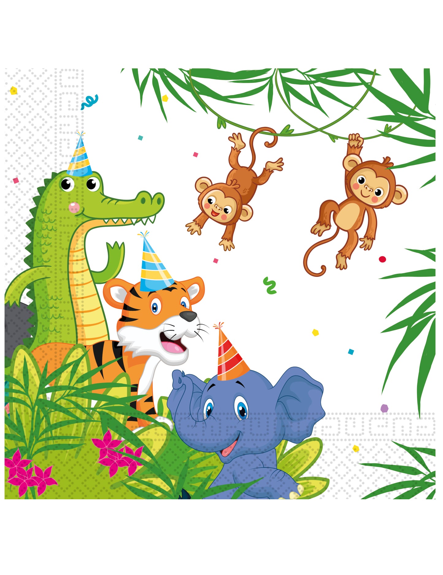 20 db dzsungel lufi papírszalvéta 33 x 33 cm állatok