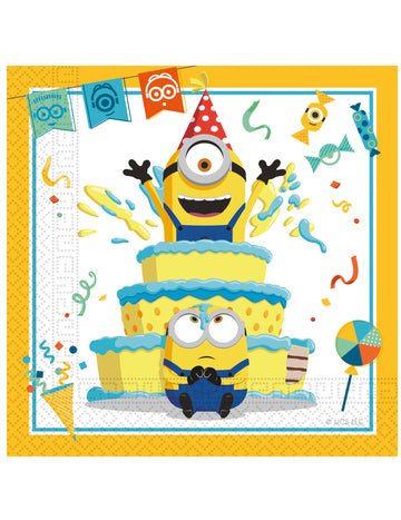 20 Minions Paper törölköző 33 x 33 cm