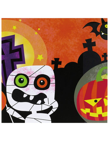 20 Halloween papírszalvéta kis szörnyekkel 