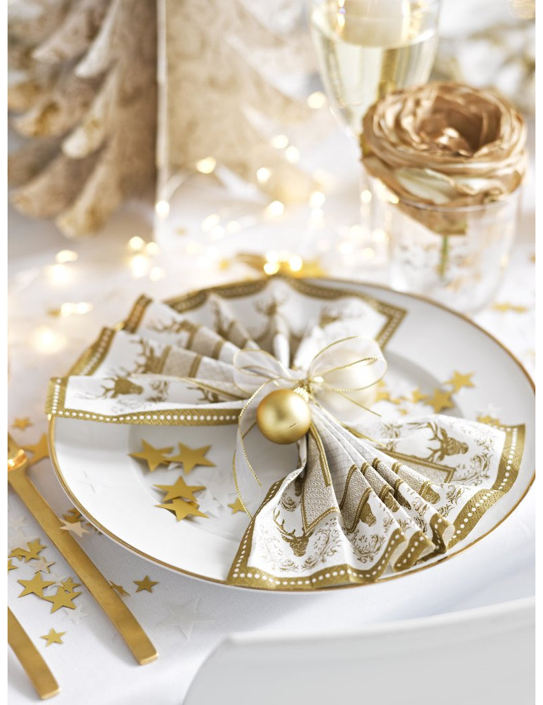 20 darab barokk mintás porcelán papírszalvéta, 33 x 33 cm