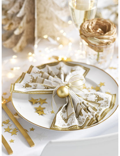 20 darab barokk mintás porcelán papírszalvéta, 33 x 33 cm