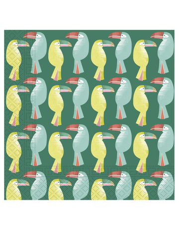 20 db trópusi tukán papírszalvéta 33 x 33 cm dzsungel téma