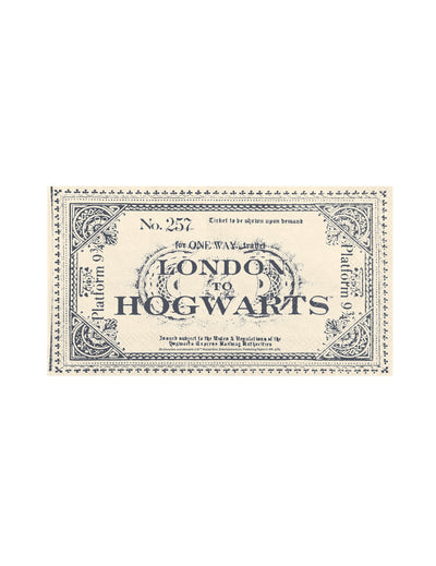 20 darab Harry Potter™ szalvéta London - Roxfort vonatjegy 33 x 40 cm