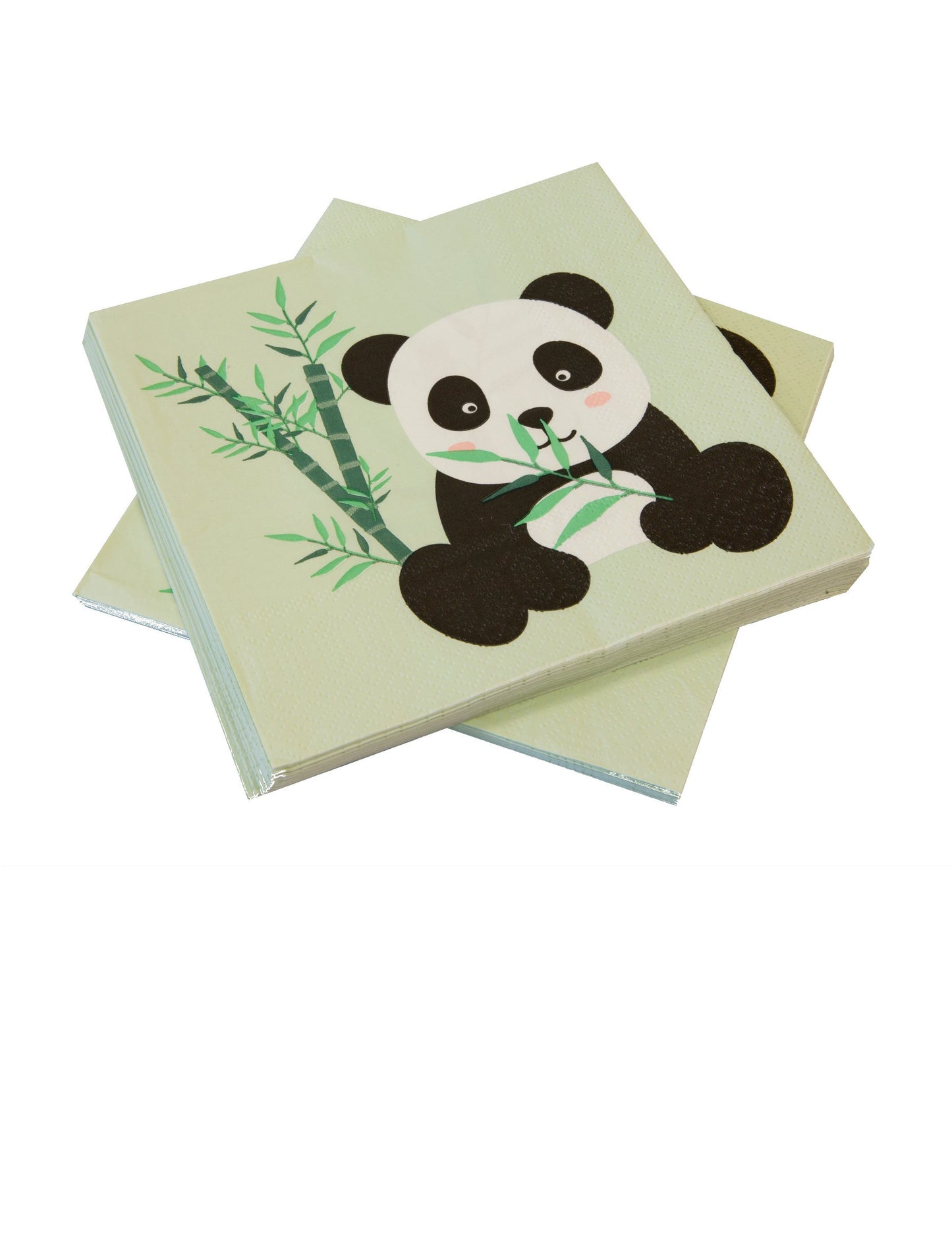 20 db panda papírszalvéta 33 x 33 cm pasztellzöld