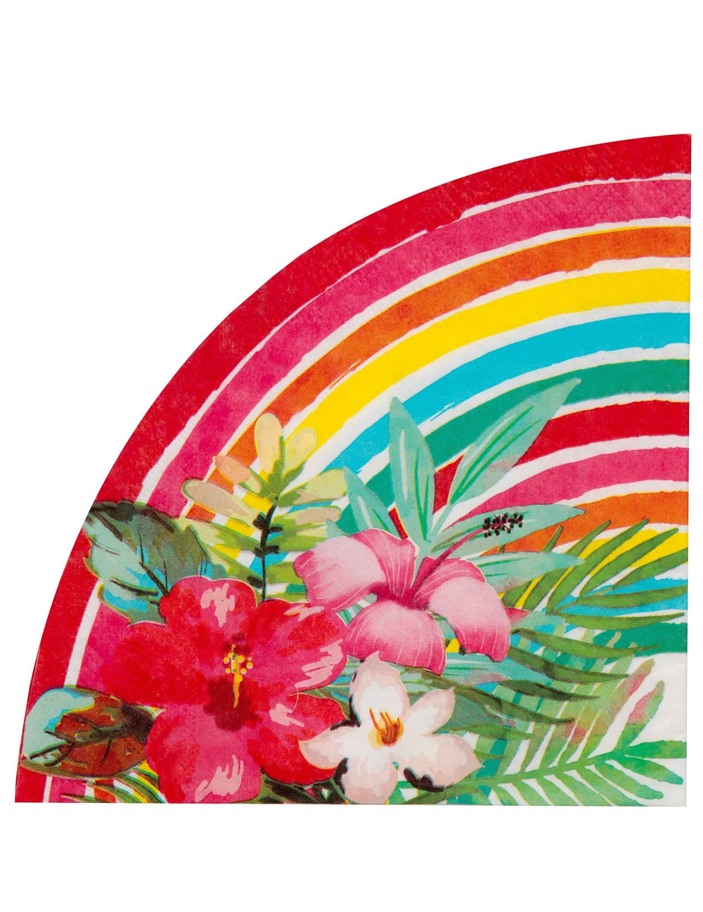 Többszínű, hibiszkuszvirágos Aloha papírszalvéták bulira