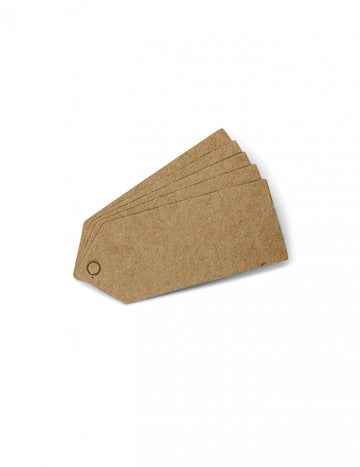 24 perforált kraftpapír címke 5 x 2 cm esküvőre