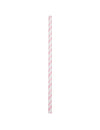 Paille en carton à rayures pour fête rose pâle flexible